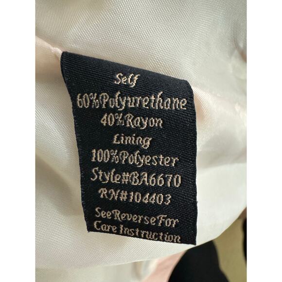 Blu Pepper Vegan Leather Moto Jacket Size M - Picture 6 of 6